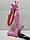 Настільна лампа Tinko Бегемот рожевий із годинником, шкільна, фото 5