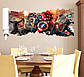 3D інтер'єрні вінілові наклейки на стіни Халк, Тор, Капітан Америка 90-50 см у дитячу.Обої Марвел Месники, фото 6