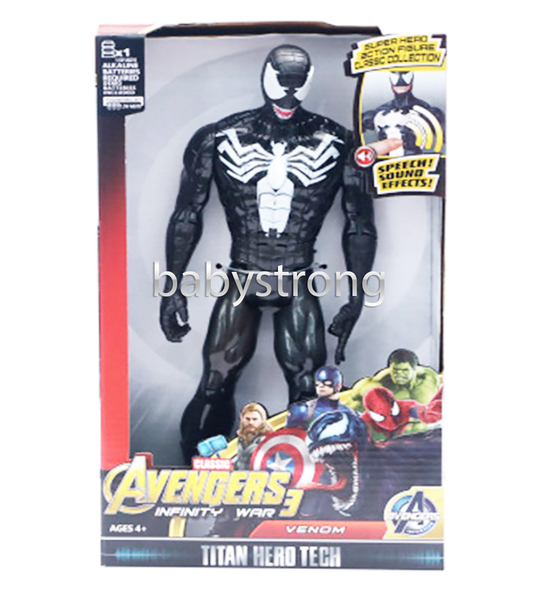 Фігурка Супергерой Веном/Venom Людина Павук Марвел-Месники Велика 30 СМ (Світло, Мозика) Чудова якість