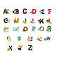 3D інтер'єрні вінілові наклейки на стіни Алфавіт Англійської Букви 3 аркуші 38,5x31,5 см у дитячу.Декор,Обої, фото 2