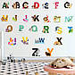 3D інтер'єрні вінілові наклейки на стіни Алфавіт Англійської Букви 3 аркуші 38,5x31,5 см у дитячу.Декор,Обої, фото 5