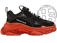 Женские кроссовки Balenciaga Triple S Clear Sole Black/Red 533882W09O11000