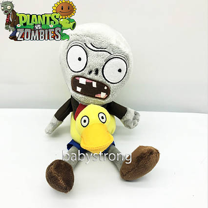 М'яка плюшева іграшка рослиніння проти зомбі "Зомбі з качкою" з гри Plants vs Zombies 30 см