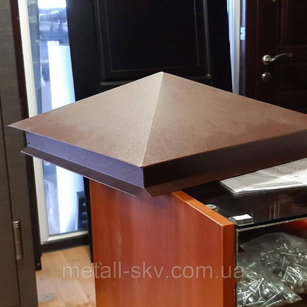 Ковпак на забір коричневий мат 0,45, фото 1