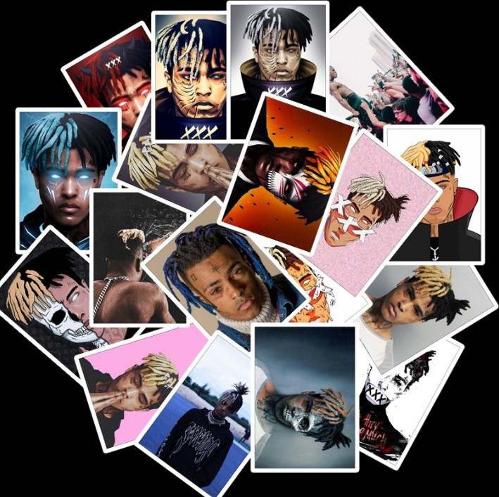 Набір вінілових наклейок стикерів Стикерпак XXXTENTACION Стикербомбінг на автотелефон ноутбук стіну 20 штук