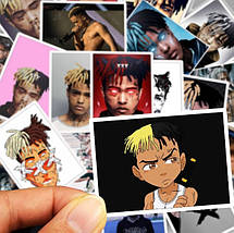 Набір вінілових наклейок стикерів Стикерпак XXXTENTACION Стикербомбінг на автотелефон ноутбук стіну 20 штук, фото 5