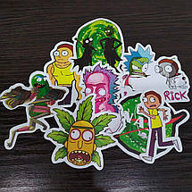 Набір вінілових наклейок стикерів Стикерпак Rick and Morty Рік і Морт Стикербомбінг на автотелефон (20 штук), фото 3