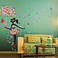 3D інтер'єрні вінілові наклейки на стіни "Фея з Зонтиком, Квітами та Метеликами" 90-60 см у дитячу. Декор, фото 4