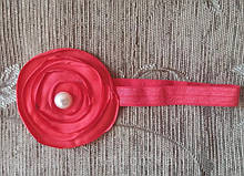 Дитяча червона пов'язка - окружність 36-50см, розмір квітки 8см
