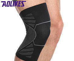 Наколінник AOLIKES еластичний фіксатор суглоба 1 шт чорний L 01229