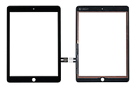 Тачскрин (сенсор) для iPad 9.7 2018 (A1893/A1954), черный, полный комплект, высокого качества