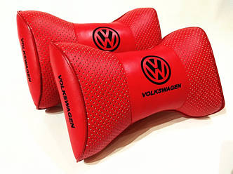 Подушка на підголовник Volkswagen червона 1 шт