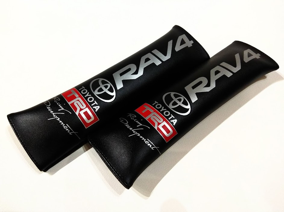 Подушки накладки на ремінь безпеки Toyota RAV4 чорні