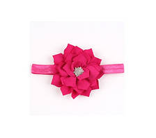 Дитяча пов'язка-квітка малинова - коло 40-52см, квітка 9см