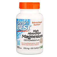 Магний хелат Doctors Best, (120 таб. по 100 мг), magnesium