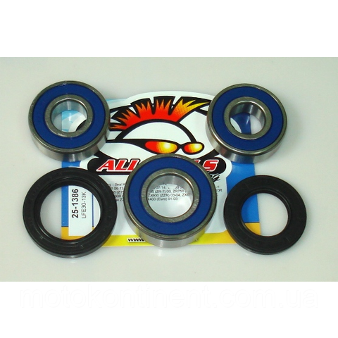 ALL BALLS 25-1386 підшипники заднього колеса 20x47x14 (6204)/25x52x15 (6205) Kawasaki ZR750/VN900/KLE650/ZX600-