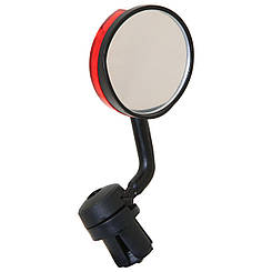 Зеркало велосипедное в руль JY-5 с мигалкой