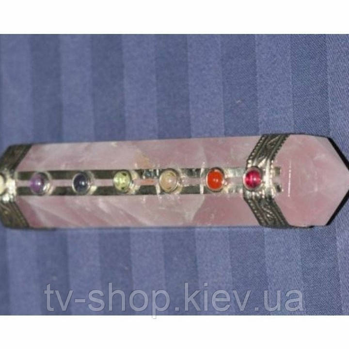 Чакральний жезл рожевий кварц