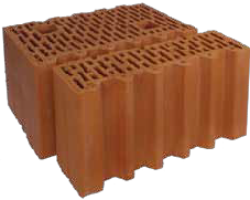 Блоки керамічні Porotherm (Поротерм) 38 1/2 P+W половинка 380х124х238 мм.