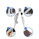 Інструмент для розмітки паралельних ліній з рухомою дугою 15 см, фото 3