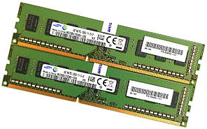 Пара оперативної пам'яті Samsung DDR3 8Gb (4Gb+4Gb) 1600MHz PC3 12800U 1R8 CL11 (M378B5173DB0-CK0) Б/В