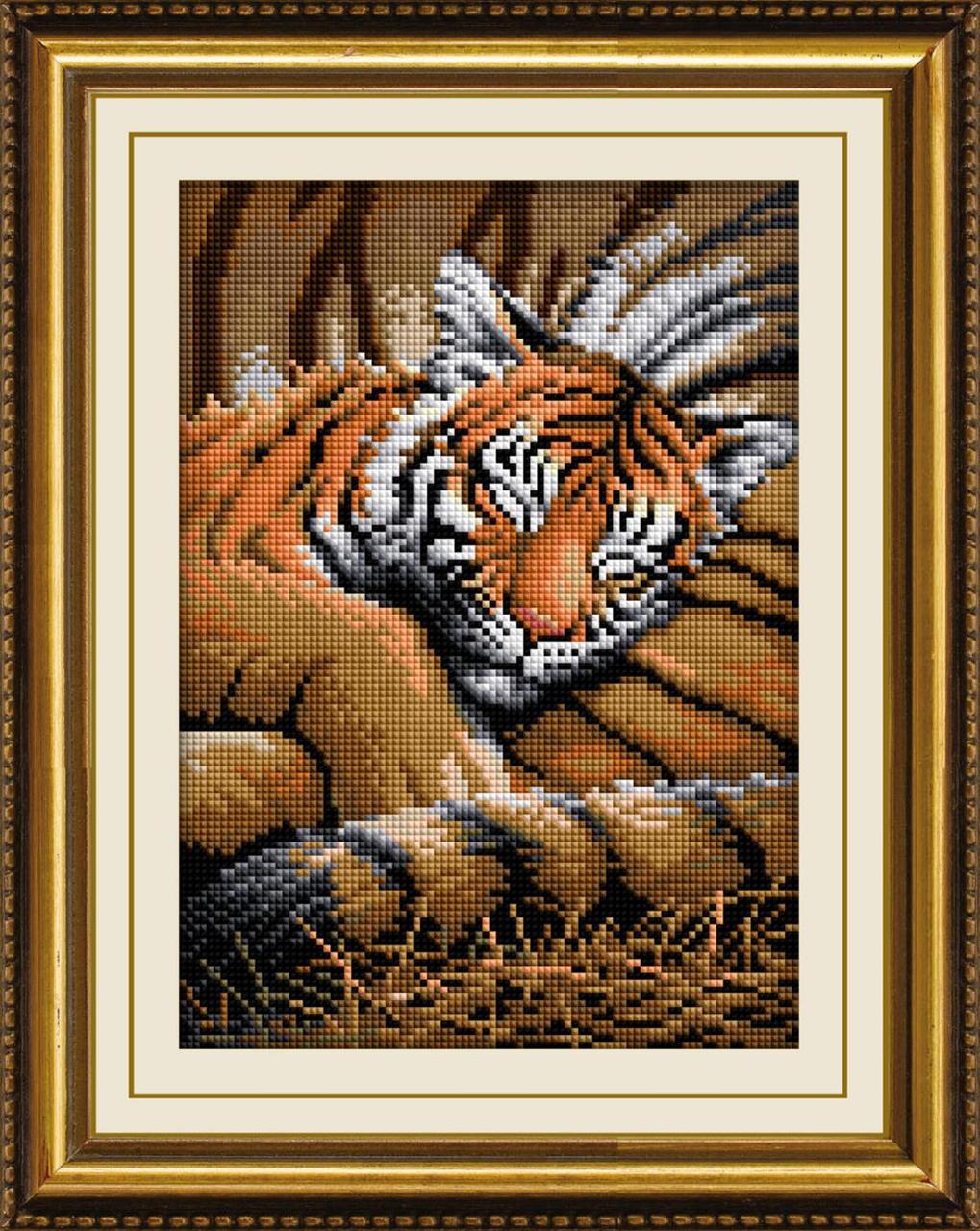 Алмазна мозаїка Солодкий сон тигреня Dream Art 30195 (23 x 32 см), фото 1