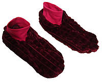 Тапочки - ботиночки женские домашние махровые 18205 Vishnya длина подошвы 26-28 см