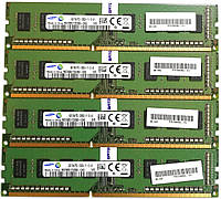 Комплект оперативной памяти Samsung DDR3 16Gb (4*4Gb) 1600MHz PC3 12800U 1R8 CL11 (M378B5173DB0-CK0) Б/У