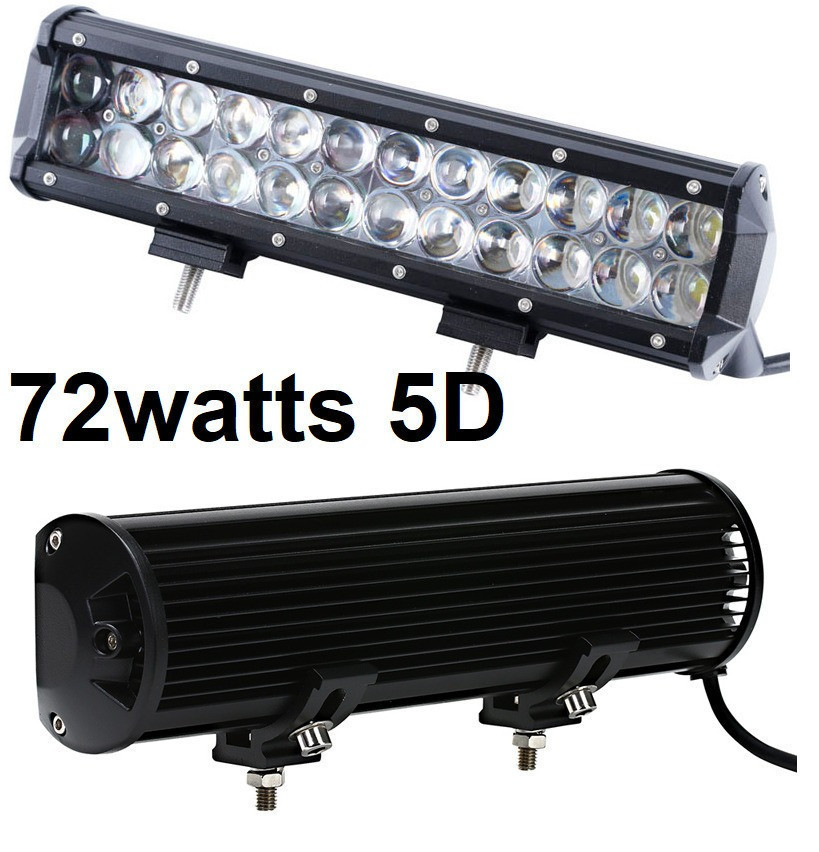 Світлодіодна автофара 24 LED 5D-72W-SPOT 300 х 70 х 80Балка на дах