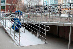 Перила для пандусу з нержавіючої сталі / поруччя з металу на замовлення / поручні