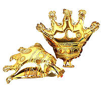 Фольгований міні куля "золота Корона" 29х30 см 1621