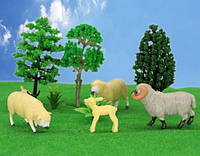 Фигурки овечек, миниатюрные животные для диорамы или декорации, масштаб 1:25, 1 шт.