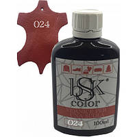 Фарба для шкіри колір томатний bsk-color 100 мл