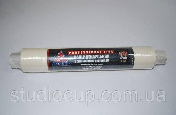 Папір пергаментний  білий силіконізований  50м/29см, фото 1