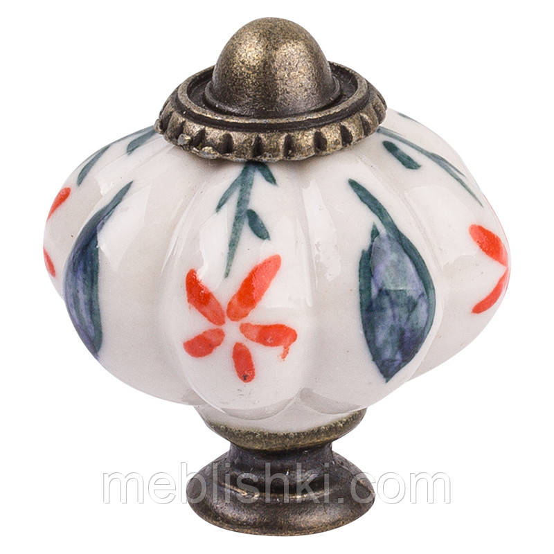 Ручка Ferro Fiori CR 9140.34 антична бронза <unk> малюнок квіти