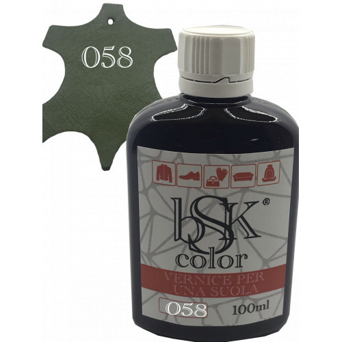 Фарба для шкіри колір хакі bsk-color 100 мл