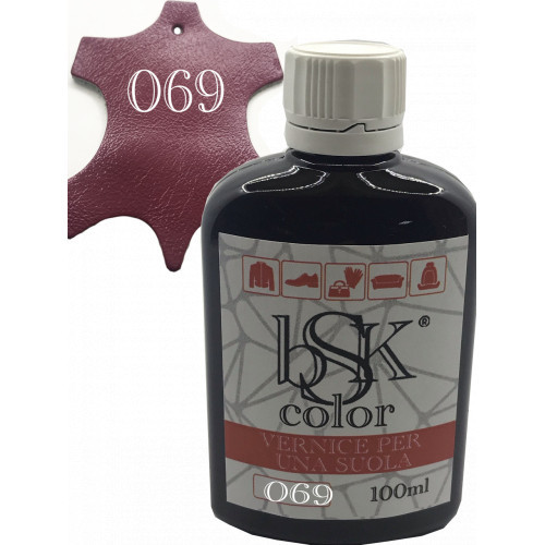 Фарба для шкіри колір перламутрово-рубіновий bsk-color 100 мл