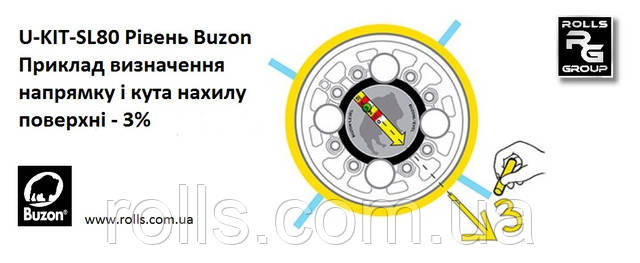 U-KIT-SL80 Рівень Buzon визначення кута і напрямку ухилу терасових опор https://rolls.com.ua