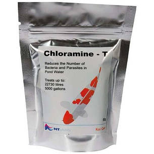 NT LABS Chloramine-T, 50 г (Антибактеріальний і антипаразитарний лікарський препарат для Кої), фото 2