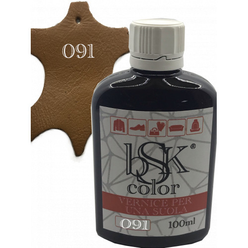 Фарба для шкіри колір коричнева охра bsk-color 100 мл