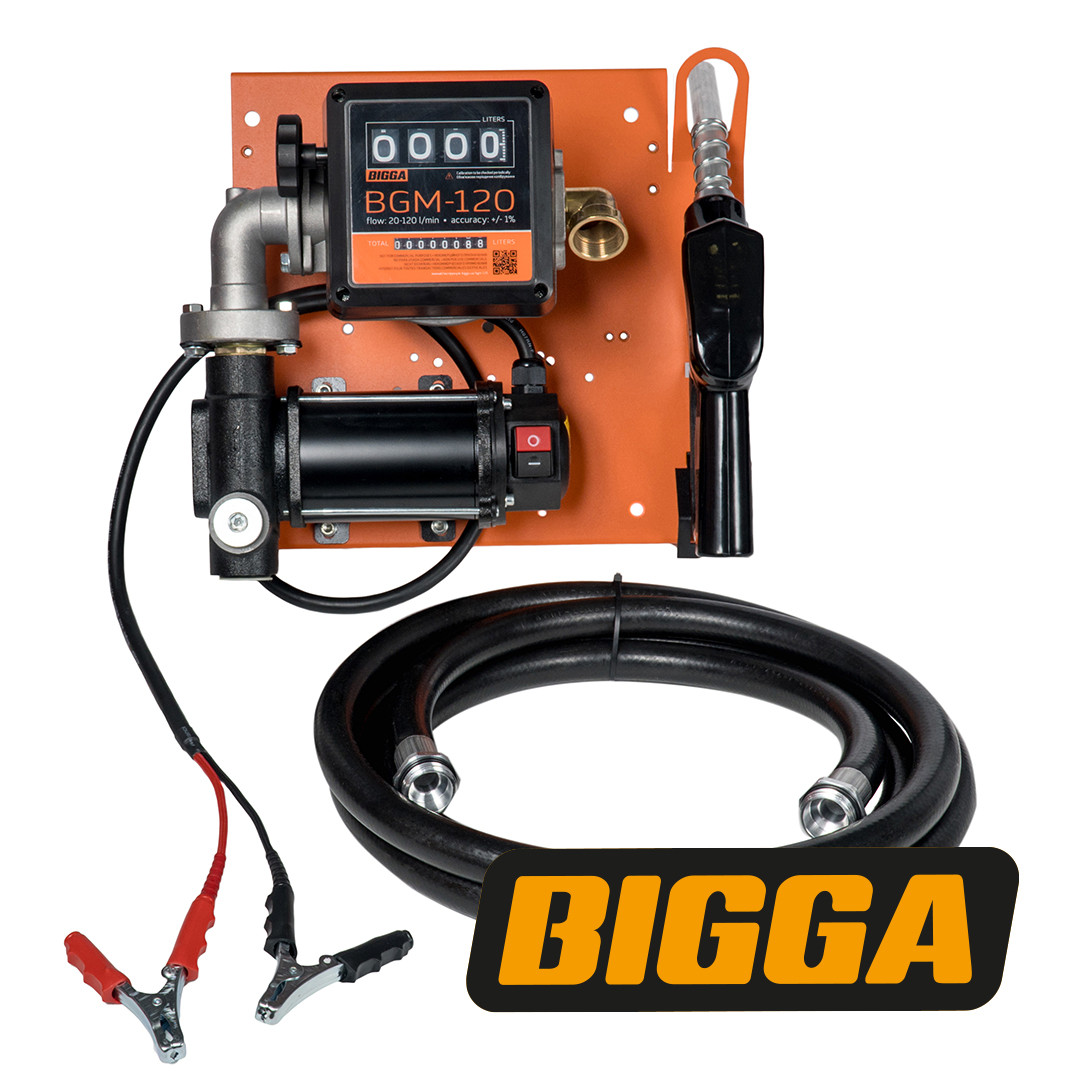Bigga Beta DC80-12 - Мобільна заправна станція для дизельного палива з витратоміром, 12 вольт, 80 л/хв