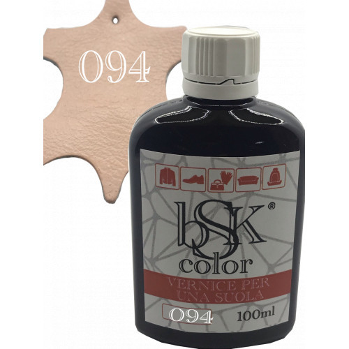 Фарба для шкіри колір персиково-рожевий bsk-color 100 мл