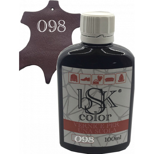 Фарба для шкіри колір бордово-коричневий bsk-color 100 мл