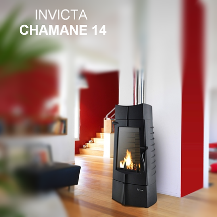 Піч камін чавунна INVICTA Chamane 14 антрацит, фото 4