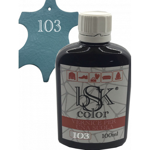 Фарба для шкіри колір бірюзовий топаз bsk-color 100 мл