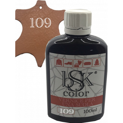 Фарба для шкіри колір теракотово-жовтогарячий bsk-color 100 мл