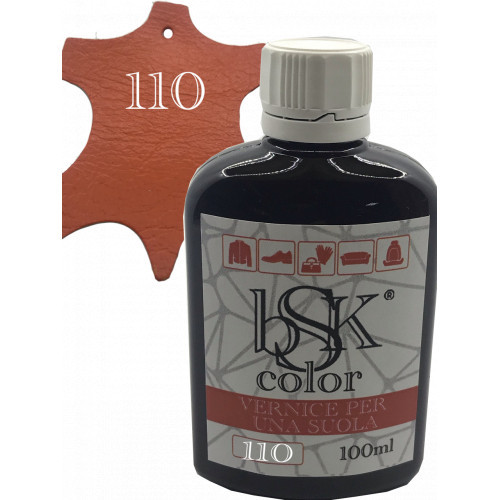 Фарба для шкіри колір морквяний bsk-color 100 мл