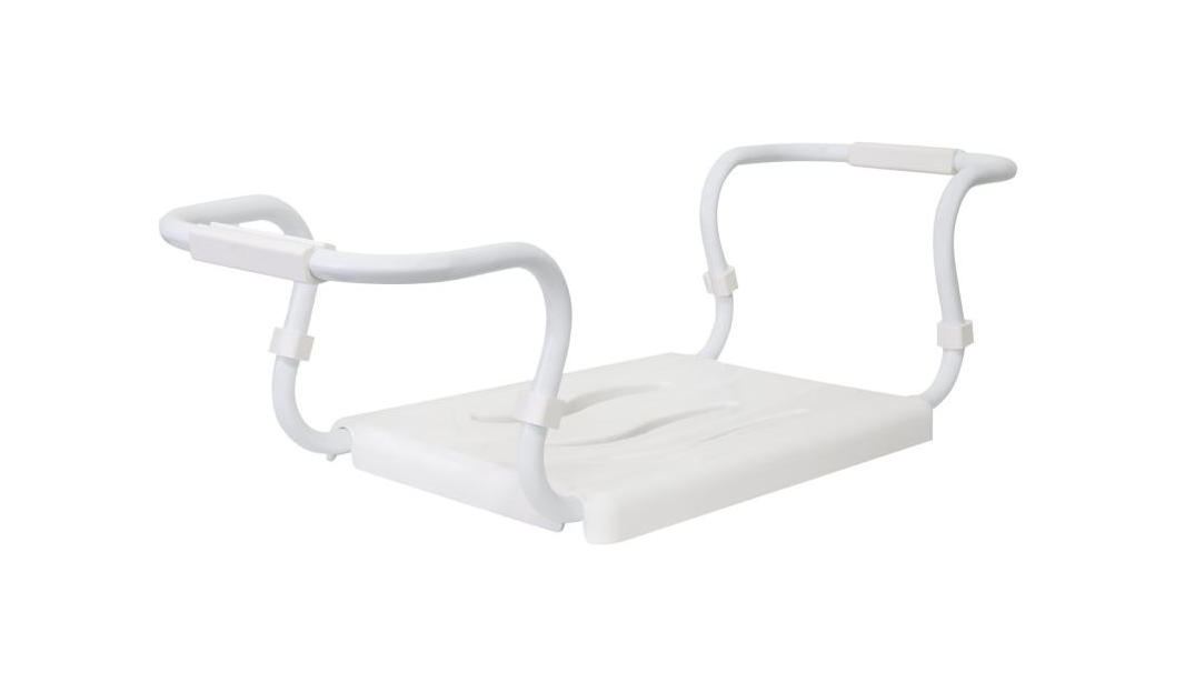 Сидіння для ванної Prima Nova 36*26 см (біле) металевий каркас KV-03-01
