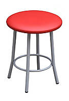 Табурет "Муза" в сером цвете, стул кухонный, стул для кухни, металлический табурет с мягким сиденьем