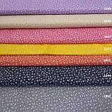 Бавовняна бязь c квіточками з точечкой білими на графітовому, ш. 160 см, фото 5